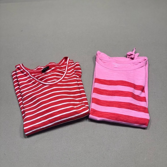 Talbots Tops - Talbots set of 2 Red and Pink Striped Tops